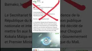 Miniature : #ORTM- #URGENT :  Fausse information Cette publication  qui circule sur les réseaux sociaux.