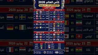 Miniature : مباريات الجولة الثانية من كاس العالم 2026