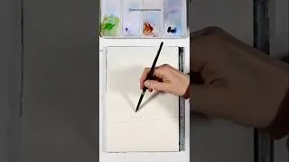 Miniature : Watercolor landscape for Spring #watercolorpainting