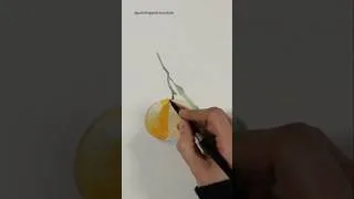 Miniature : Watercolor pencil is that easy! (simple fruit painting)