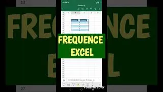 Miniature : Calculer la fréquence sur excel [Part 18]