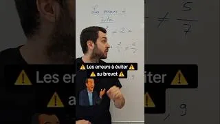 Miniature : #brevet : Les erreurs a éviter #maths #apprends #prof #college