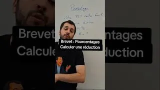Miniature : #brevet : Pourcentages,  Calculer une réduction #maths #prof #apprends #college