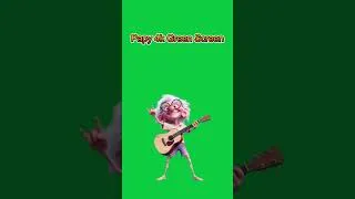 Miniature : The elderly woman is playing an acoustic guitar short 4k green screen VFX #ai #animation #funny