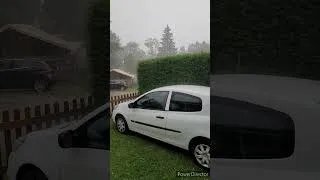 Miniature : Pluie de grêle au Camping ! #grêle #vacances#mauvais temps #pluie#déluge