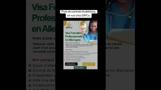 Miniature : Pluie de contrats Ausbildung #visa #afrique #procédurevisa #ausbildung #allemagne #voyage