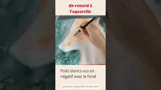 Miniature : Un renard à l'aquarelle niveau facile #aquarellefacile #aquarelle
