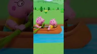 Miniature : Course d’obstacles en CANOË ! 🛶 #LesHistoiresdePeppaPig #Shorts #LEGODUPLO