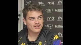 Miniature : Rugby-ProD2, Baptiste MORENO et Ferndinand DRENO (Carcassonne) après la victoire à Mont de Marsan.