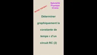 Miniature : Comment déterminer la constante de temps d'un circuit RC? #révisetonbac