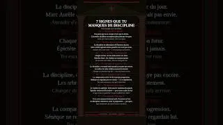 Miniature : 👉 7 Signes Que Tu Manques de Discipline (Sois Honnête)