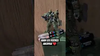 Miniature : custom de #gundam avec les feutres de la marque #acrylic #acrylicpainting