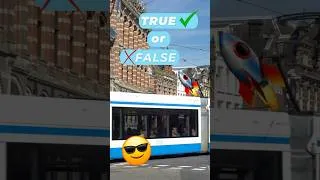 Miniature : True or False: Tramways emit the least #co2 of all modes of transportation?🚋 #shorts #quiz #tramway