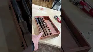 Miniature : Coffret pour ciseaux à bois - Ajouter ou NON des pierres d'affûtage #affutage