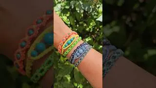 Miniature : Tutoriel bracelet trio Léa en micromacrame 💚 #diy #micromacrame #bracelet #diybijoux