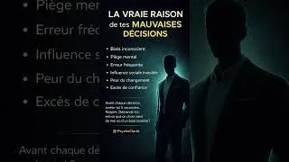 Miniature : 6 vraies raisons de tes mauvaises décisions #psychologie #motivation #developpementpersonnel
