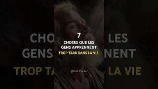 Miniature : 7 Choses Que Les Gens Apprennent Trop Tard Dans La Vie #stoïcisme #citation #conseils #Aregarder
