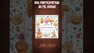 Miniature : Vos réalisations pour le fil rouge dans le Nounours Thérapie de Diane Dufour #déficoloriage