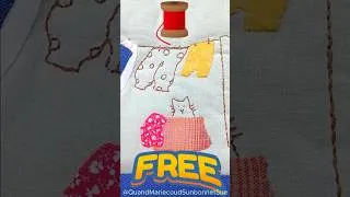 Miniature : 🟢Appliqué main débutant Sunbonnet Sue #couture #patchwork #DIY