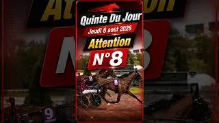 Miniature : Quinté Du Jour Jeudi 6 août 2026 🚨 ATTENTION – N°8 À SURVEILLER !