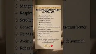 Miniature : Ces Habitudes Peuvent Nuire Lentement À Votre Santé #science #viral #motivation #santé #bienetre