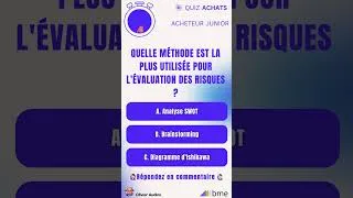 Miniature : 🧐 Quelle méthode est la plus utilisée pour l'évaluation des #risques ? ⏰ - #Quiz #Achats #acheteurs