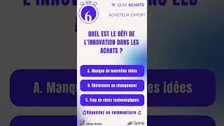 Miniature : 🧐 Quel est le défi de l'#innovation dans les achats ? ⏰ - #Quiz #Achats #acheteurs