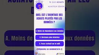 Miniature : 🧐 Quel est l'avantage des achats #pilotés par les données ? ⏰ - #Quiz #Achats #acheteurs