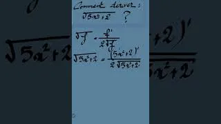 Miniature : Dériver √(5x² + 2) en 10 secondes chrono !