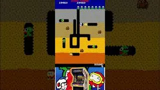 Miniature : Un jeu d'arcade addictif ! (Dig Dug) #retrogaming #shorts  #digdug  #namco  #retro