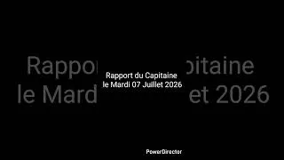 Miniature : Productif Aujourd'hui - Rapport du Capitaine du Mardi 07 Juillet 2026
