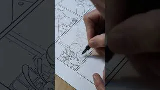 Miniature : Encrage au stylo-plume pour cette nouvelle page de ma BD de science-fiction   ✒️🚀