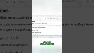 Miniature : Comment résoudre une inéquation FACILEMENT : les règles d'or #shorts