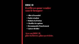 Miniature : DISC D : 6 réflexes pour vendre sans le braquer