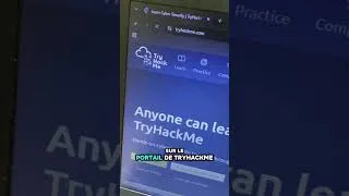 Miniature : Tryhackme pour apprendre la cybersecurite…#cybersecurity #hackingéthique #shorts