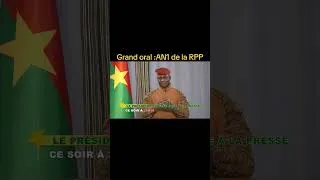 Miniature : Grand oral avec le Président du Faso à l'occasion desc1 an de la RPP