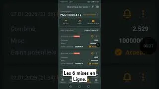 Miniature : 1xbet, 6 mises en ligne. On attend les résultats.