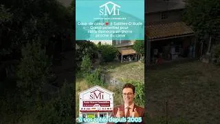 Miniature : 🏡 CHARMANTE MAISON DE VILLAGE EN PIERRE (94m²)  avec JARDIN 🌳 Proche Narbonne  😍St Marcel Immobilier