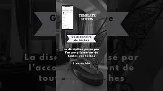 Miniature : Template Notion pour gérer vos tâches et être plus discipliné #notiontemplate #notion