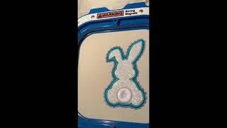 Miniature : Appliqué Lapin dentelle Pompon franges #broderie #embroidery #tutorial
