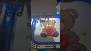 Miniature : Tuto Motif de broderie à franges : Broder le Nounours Coeur de frange #broderie