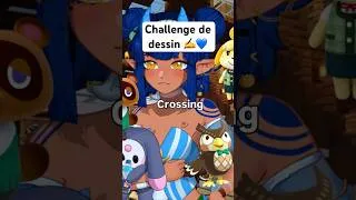 Miniature : Incroyable challenge de dessin Animal crossing ✨ #art #artchallenge #vtuber #acnh