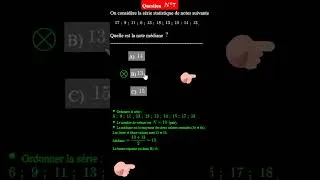 Miniature : 📊 Médiane d’une série statistique : sauras-tu faire le bon choix ? #maths #quiz #education