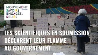 Miniature : Les Scientifiques en soumission déclarent leur flamme au gouvernement !