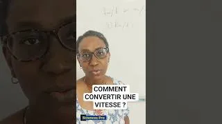 Miniature : Conversion de la vitesse kilomètre par heure en mètre par seconde. #physiquechimie #bac 2026