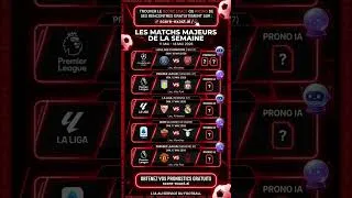 Miniature : La semaine s'annonce plutôt bien avec ses rencontres...👇 #scoreexact #football #pronosticfoot #match