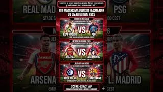 Miniature : Les matchs majeurs de la semaine 👇