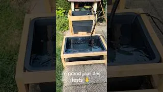 Miniature : Grand jour ! Test de l'étanchéité des entrées et sorties 🤞#bassin #filtrationbassin #aquarium