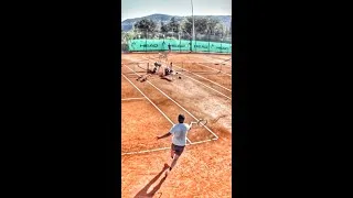 Miniature : Coup droit d'attaque en pleine course (Tournoi amateur Villefranche-Sur-Mer le 29 avril 2017)