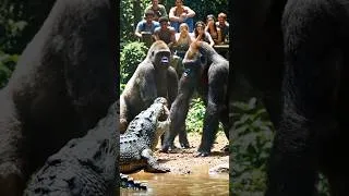 Miniature : Rencontre entre gorilles et crocodiles